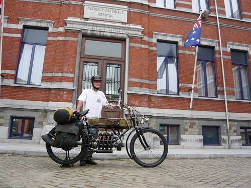 Ron at FN factory, Belgium.