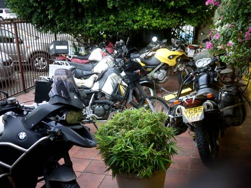 Bikes gathered, Panama City.