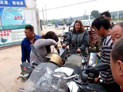 Petrol station, China.