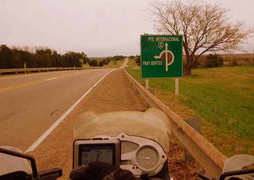 Fray Bentos, Home Of Corned Beef & Meat Pies To The Left.  Argentina Straight Ahead.