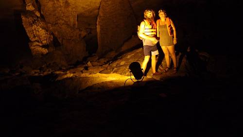 Inside the Konglor Cave, Laos.