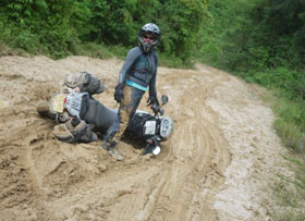 Chris and Chloe Granger, stuck in the mud in Honduras.