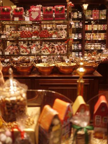 Brussels chocolate shop.