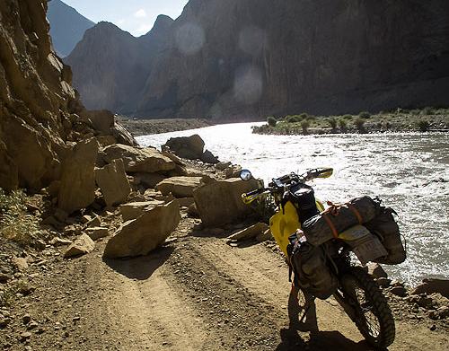 Seb Leeson in Pamir Valley, Tajikistan.