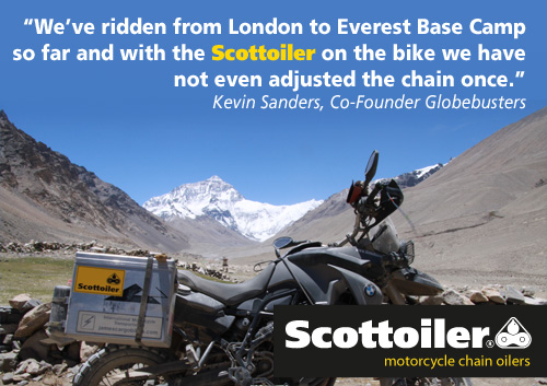 Scottoiler automatic chain oilers. The most important accessory for your next motorcycle adventure!