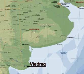 Click for larger scale map of Viedma region of Argentina