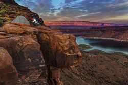 Photo by Igor Djokovic (USA) of a sunrise above the San Juan River, Arizona, USA.