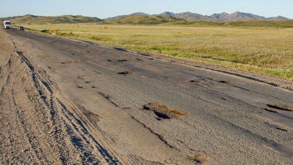 Rgional road in Kazakhstan