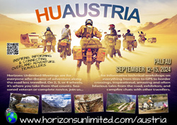 Horizons Unlimited Austria 2024 postcard.