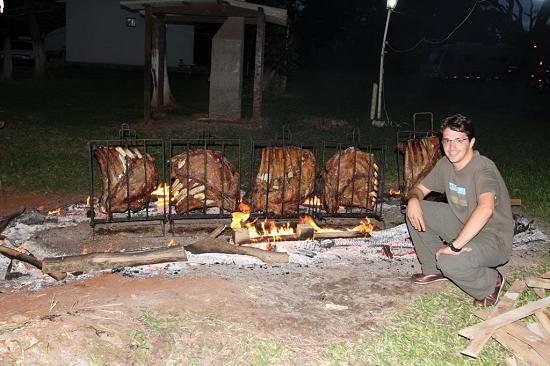 Rodolfo Datsch tends the barbeque at HU Brazil 2014.
