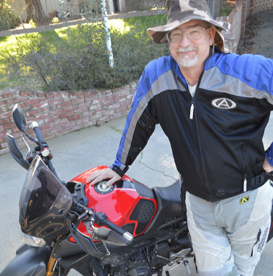 George Leavell and his bike.