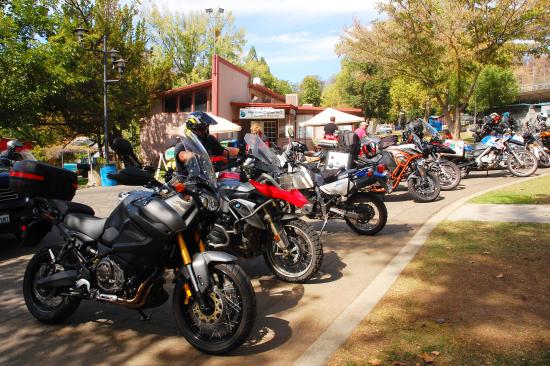 Bikes lined up at HU California 2016.