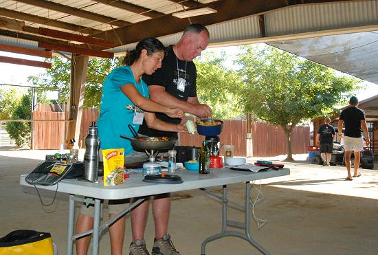 Eric and Nicole's cooking class at HU California 2016.