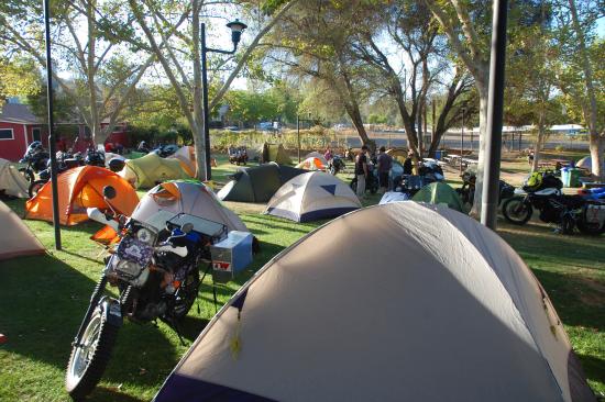 HU California 2016 bikes and tents.