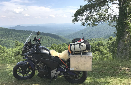 Zee Traveler with her bike