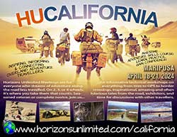Horizons Unlimited California 2024 postcard.