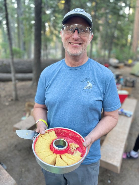 Kevin Coleman and delicious camp bundt cake.
