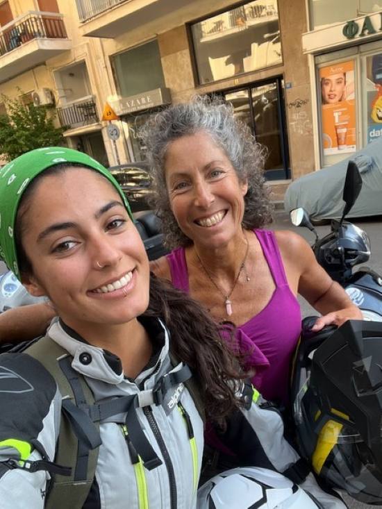 Nicole and Alana Espinosa, mother-daughter in Greece.