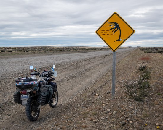 Maria Schumacher, Patagonia, windy sign.