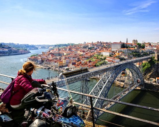 Photo credit: Paul Dwyer. Jan Dwyer overlooking Oporto, Portugal..