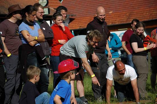 Not sure what they're doing, but looks like fun! HU Germany 2012 event.