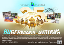 Horizons Unlimited Germany Autumn 2025 postcard - English.