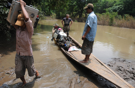 Water transport of bike and gear