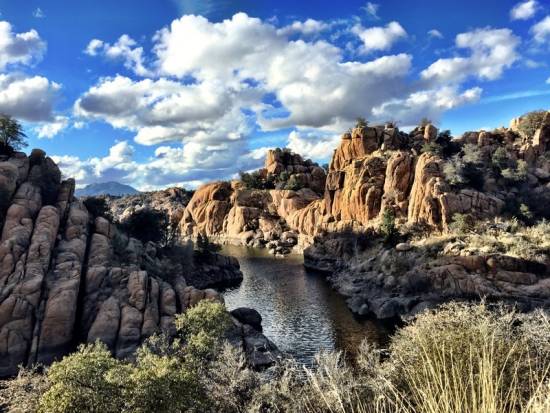 Granite Mountain lake, Prescott, Arizona.