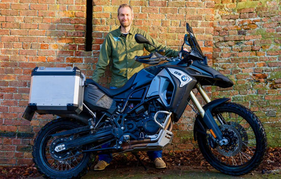 Andy with his GS bike.