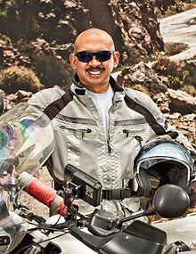 Jeffrey Polnaja, first Indonesian motorcyclist to ride around the world.