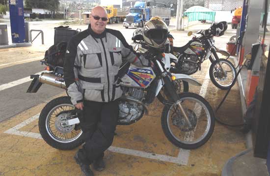 Dave Flooks with his bike.