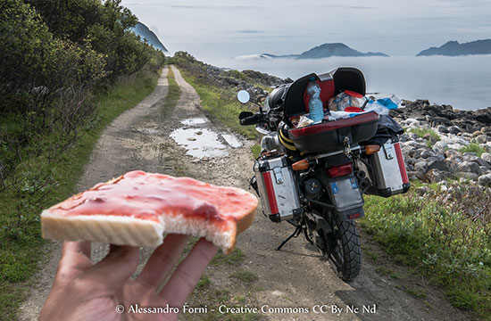 Alessando Forni, Eating on the road