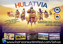 Horizons Unlimited Latvia 2020 postcard.