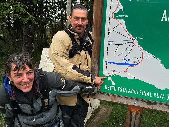 Mike and Shannon Mills at the end of Ruta 3.