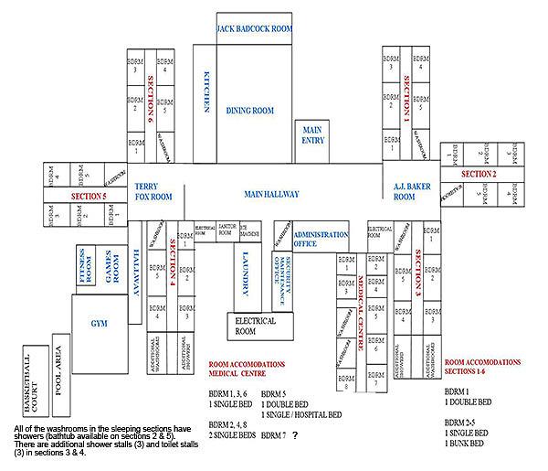 Lion Max Simms Memorial Camp building map.