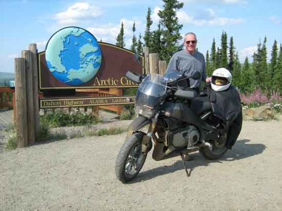 George Parker at the Arctic Circle.
