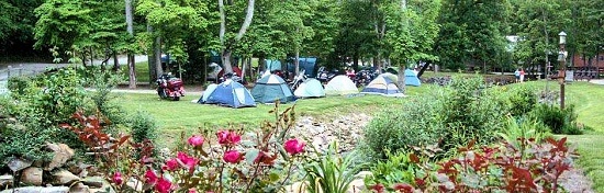 Camping at Iron Horse Motorcycle Lodge.