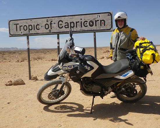 Merrill Glos at the Tropic of Capricorn.