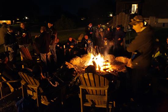 Campfire at Camp Manitou.