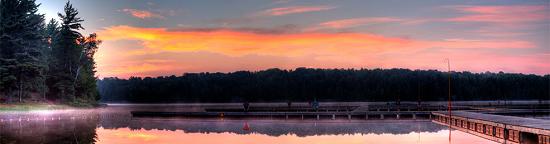 Camp Tamarack at sunset.