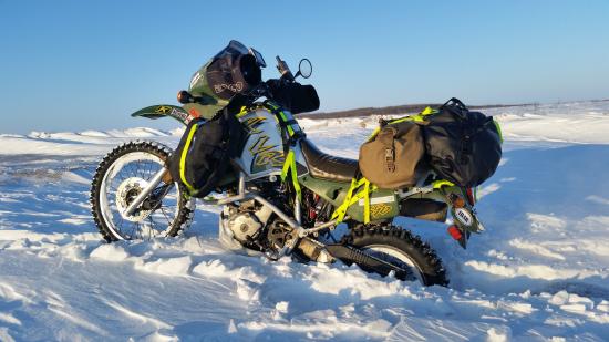 Oliver Solaro's bike in snow.