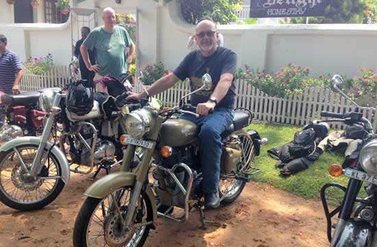 David Eady on his bike.