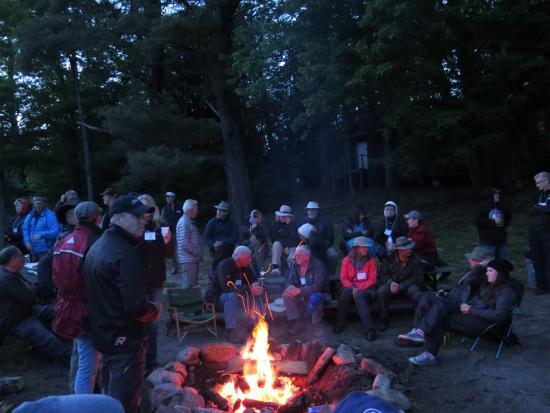Evening campfire at HU Ontario 2016.