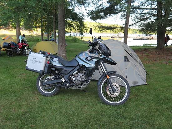 Camping by lake at HU Ontario 2016.