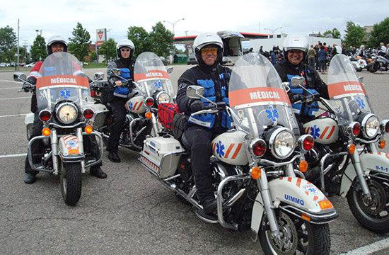 Brigitte and EMS motorcycle unit
