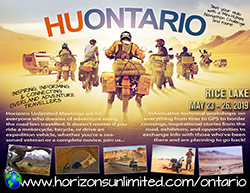 Horizons Unlimited Ontario 2019 postcard.