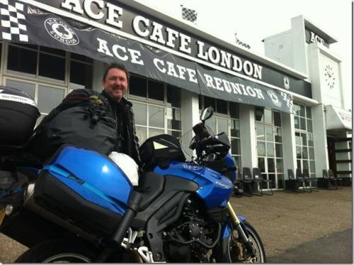 Steven Kirk at Ace Cafe, London.