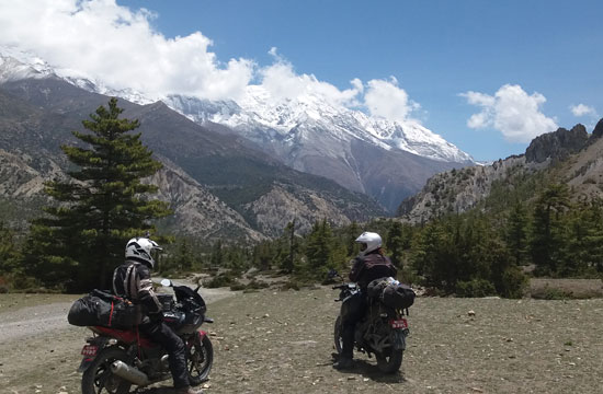 John with bikes in Nepal