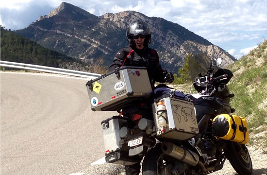 Ken and a loaded bike