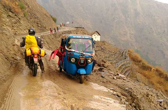 Marty riding in Nepal